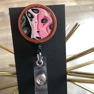 Retractable Nametag Badge Holder Lanyard Handmade